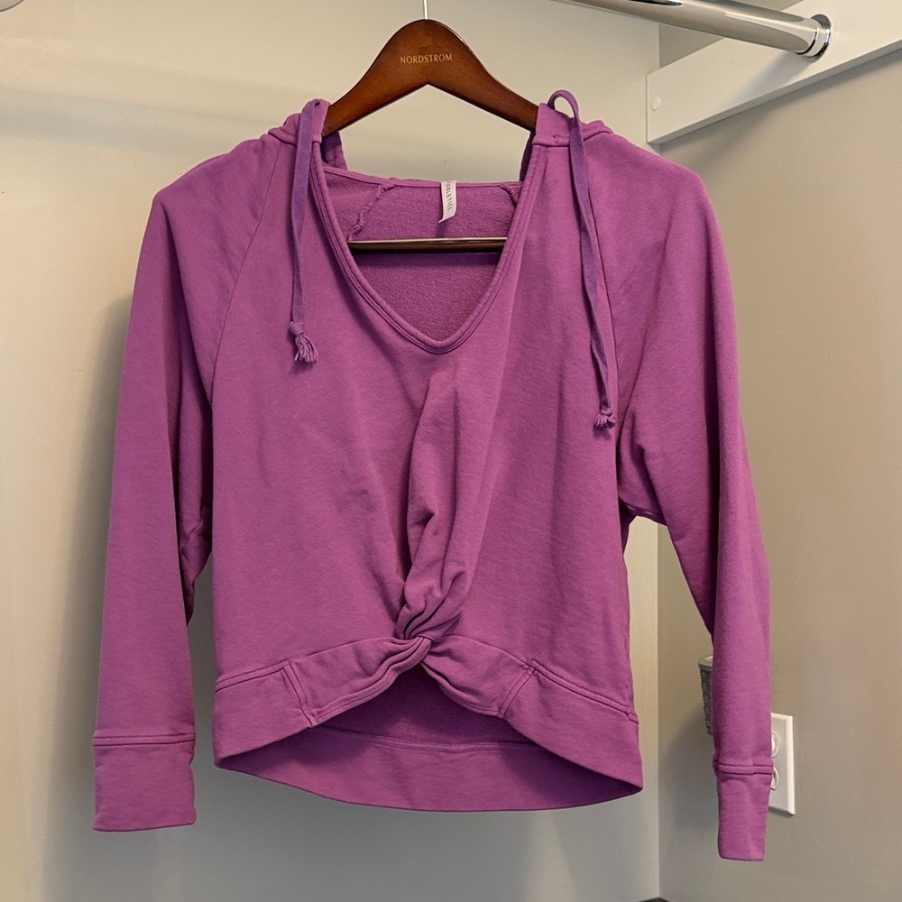 Fabletics Purple Twist-Front Hoodie